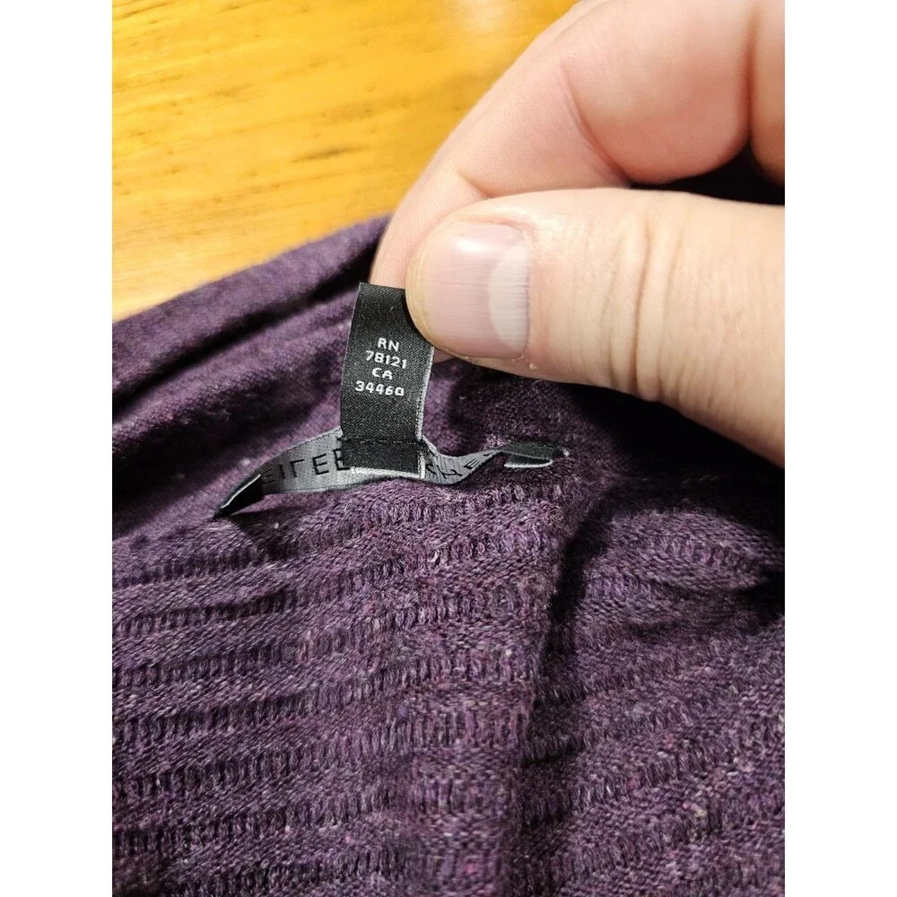 Eileen Fisher Sweater Cardigan Women's M Purple Long Sleeve Open Front - Picture 8 of 10